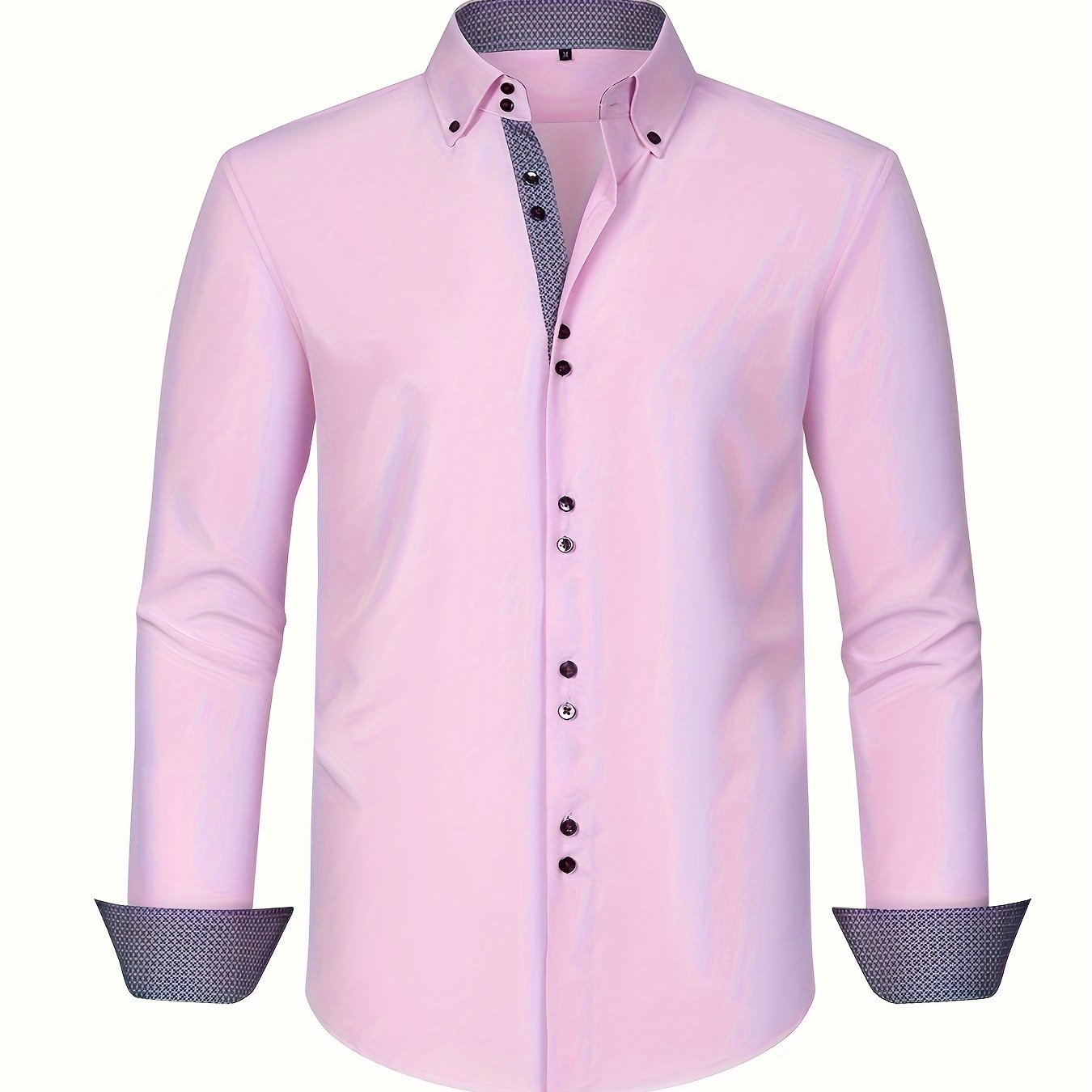 Męska koszula biznesowa casual z długim rękawem nowoczesny elegancki design