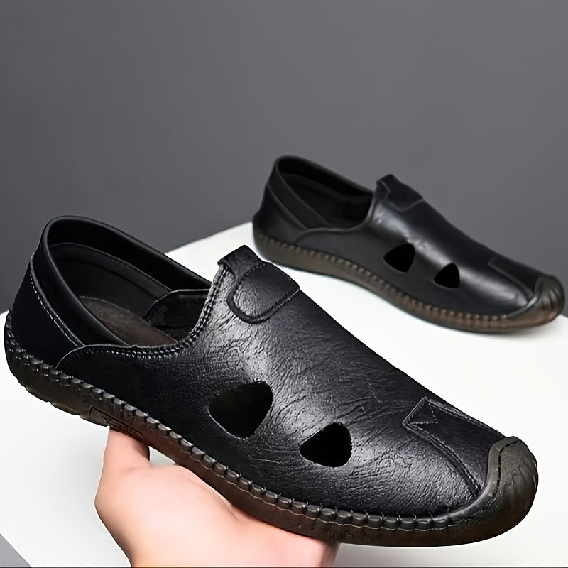 Męskie wygodne buty wsuwane z wycięciami na co dzień i na lato