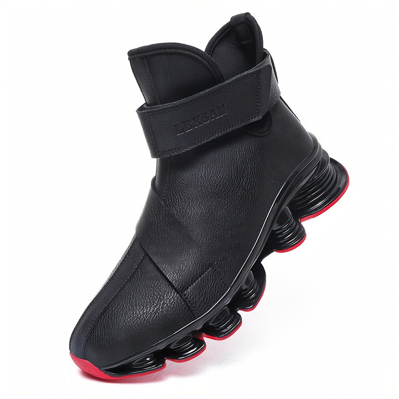 Herren High-Top-Schuh mit Klettverschluss und profilierter Sohle