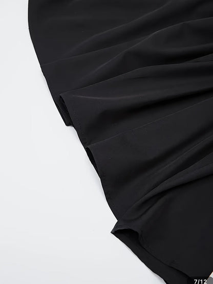 Vestido de noche elegante para mujer con cinturón, sin mangas, estilo vestido de gala, perfecto para fiestas y celebraciones