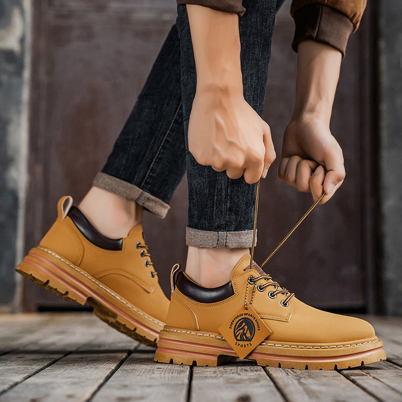 Herren Outdoor Streetwear Snörskor – Robust fritidsskor för vardag och äventyr