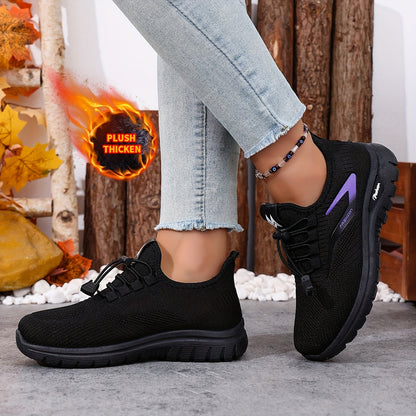Sneakers invernali da donna foderati con sistema di allacciatura rapida