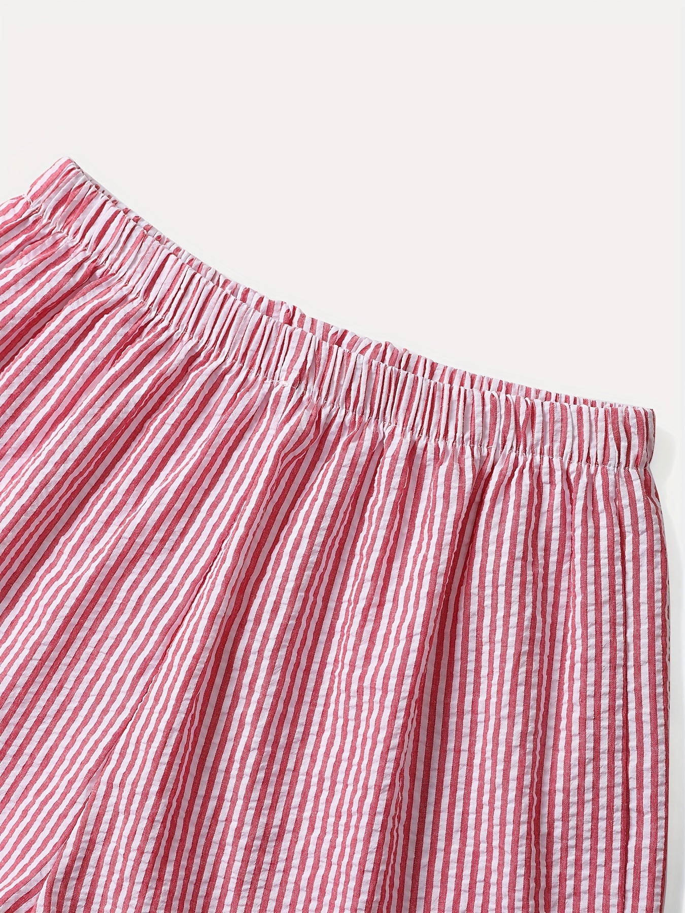 Damen Elegante High Waist Shorts mit Streifen – Sommer Freizeitmode