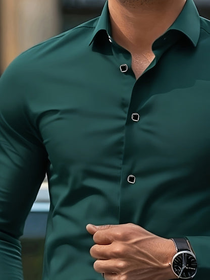 Herre Business Slim Fit Skjorte – Elegant stil til kontor og fritid