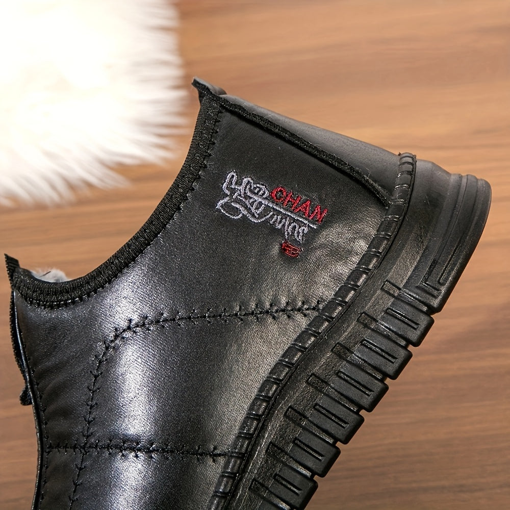 Herren Winter Slip-on Schuhe gefüttert gesteppt