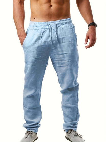 Pantalón casual para hombre con pierna recta – Pantalón de verano para uso diario y deporte