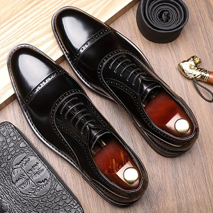 Herren Business Oxford-skor – Eleganta snörskor för kontor och vardag