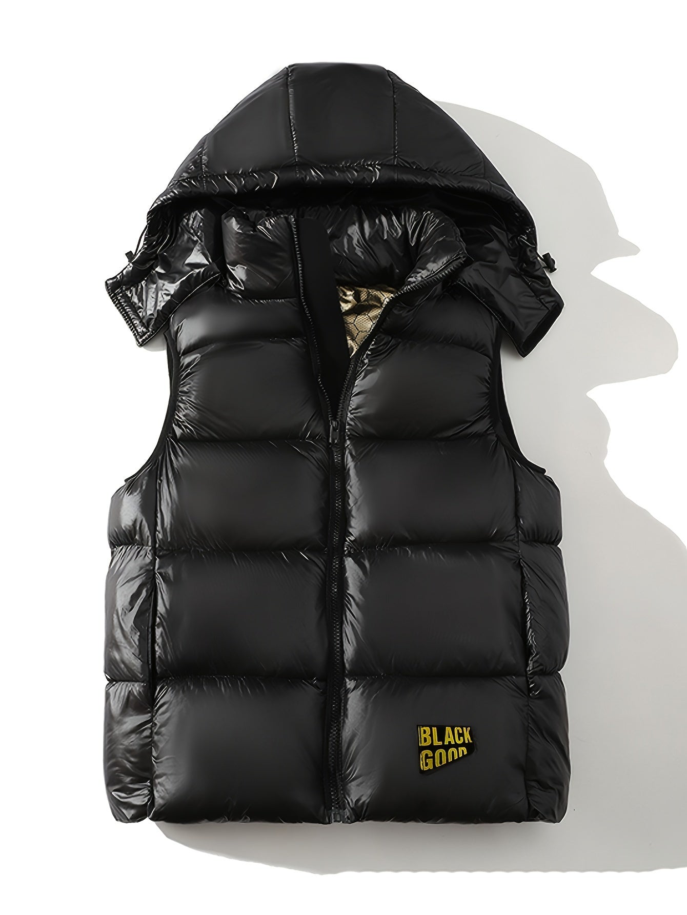 Gilet imbottito con cappuccio da uomo – Gilet trapuntato caldo