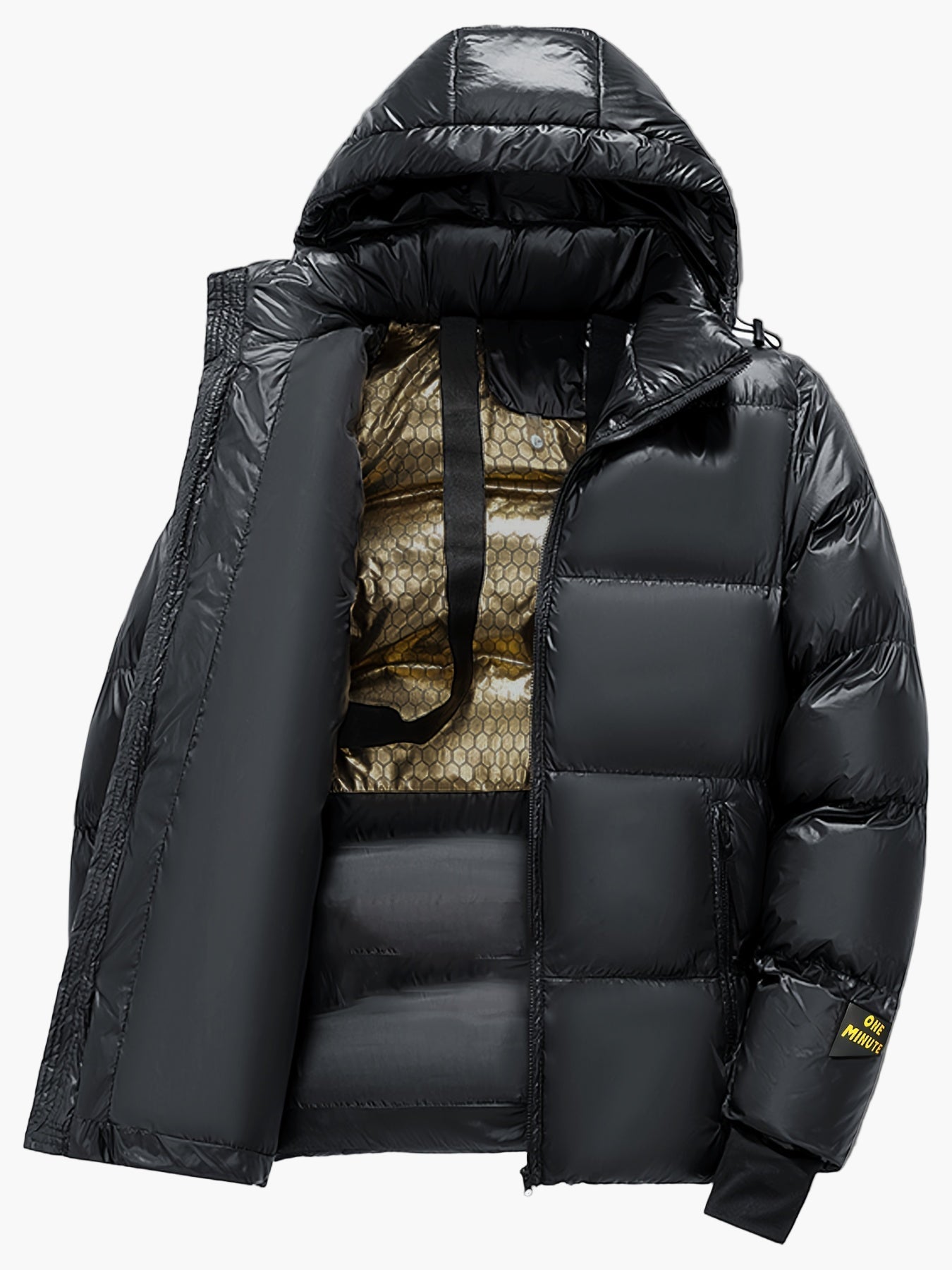 Doudoune pour homme avec capuche pour l'extérieur et le quotidien – Veste matelassée d'hiver, style décontracté