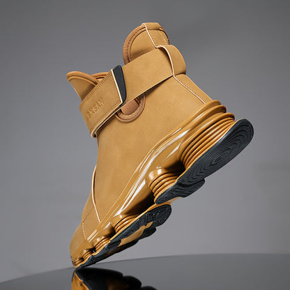 Herren High-Top-Schuh mit Klettverschluss und profilierter Sohle