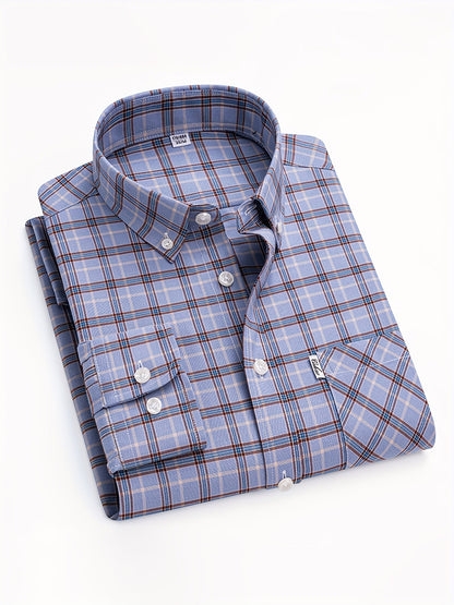 Herren Freizeithemd Kariert Langarm Modern Regular Fit – Stilvolles Hemd für Alltag & Büro