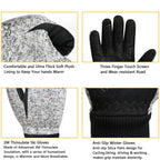 Touchscreen-fietshandschoenen voor heren met antislip