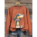 Sweater voor dames met ronde hals en lange mouwen
