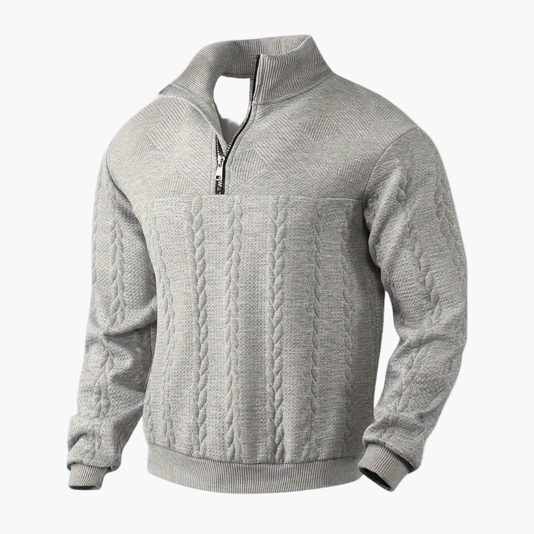 Męski sweter z półzamkiem – modny sweter na co dzień i do biura