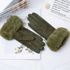 Winterhandschoenen met imitatiebont
