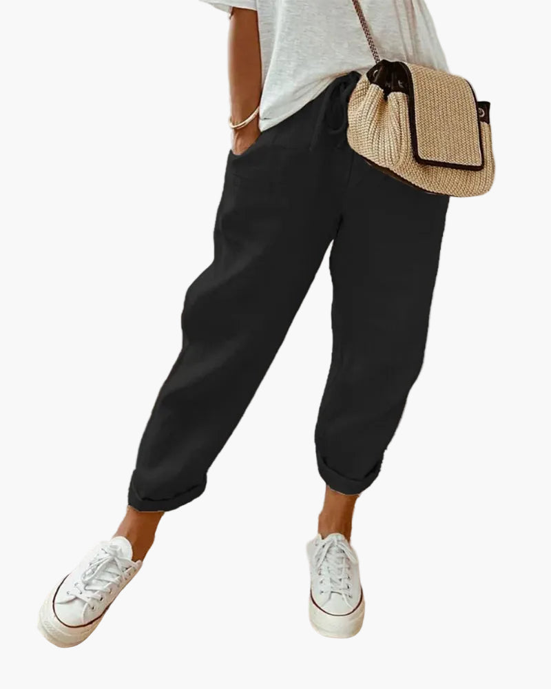 Pantaloni Casual da Donna con Coulisse – Stile Estivo Informale per Quotidiano e Vacanze
