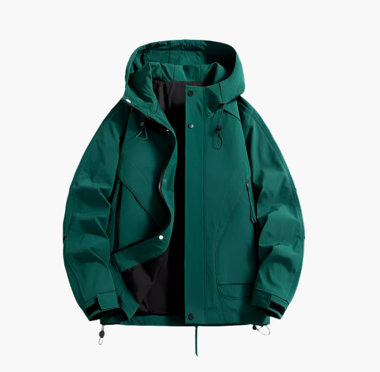 Chaqueta cortavientos outdoor para hombre – Impermeable, cortaviento, transpirable, todoterreno para ocio y aventura