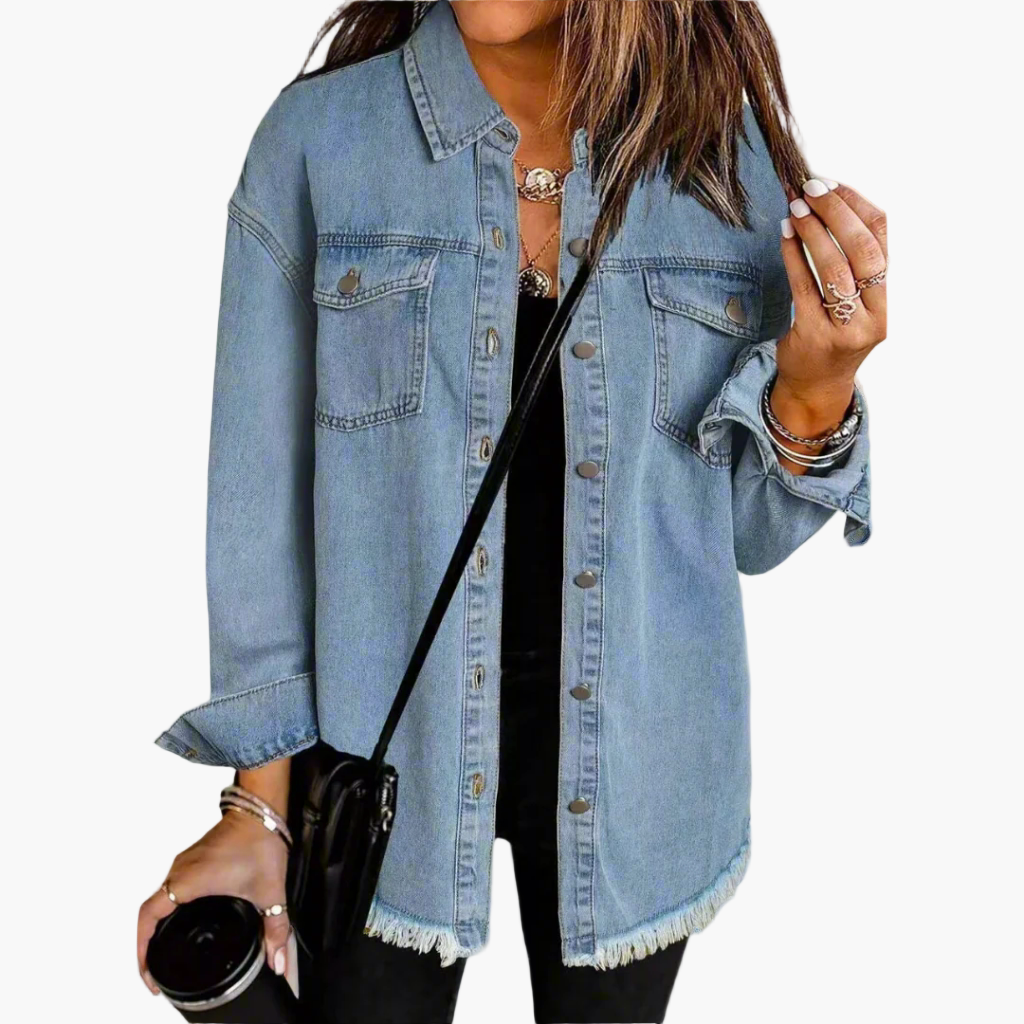 Dame Oversize jeansjakke – Trendy fritidsjakke i moderne streetstyle