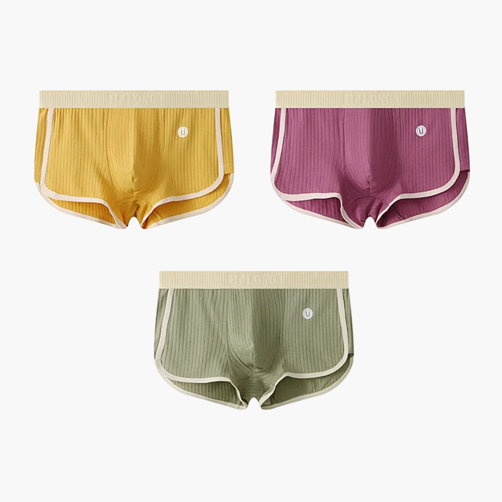 Damen Retro Sportliche Ripp-Slips 3er-Pack – Komfortable Unterwäsche für Alltag und Freizeit