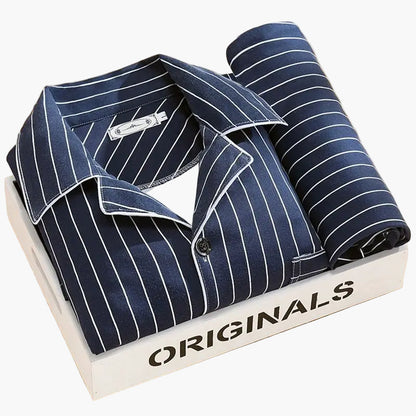 Set pigiama da uomo con stampa piume – Set elegante per tutto l’anno