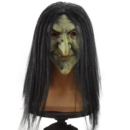 Masque sorcière Halloween pour adultes – Déguisement effrayant pour fêtes costumées et décoration