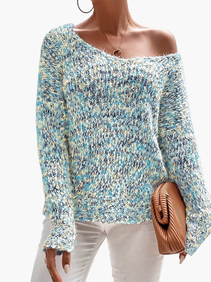 Jersey de mujer en estilo casual holgado – Jersey de punto moderno para el día a día y tiempo libre