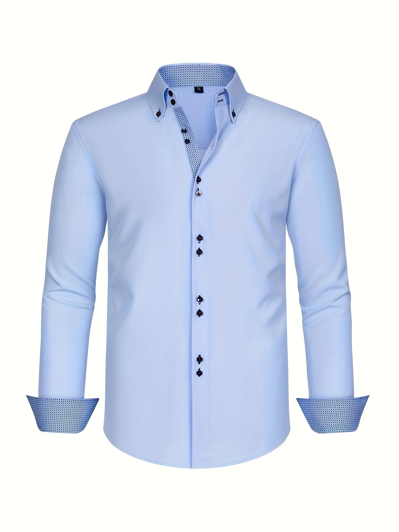 Męska koszula biznesowa casual z długim rękawem nowoczesny elegancki design