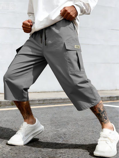 Shorts cargo homme style streetwear, longueur genou, pantalon de loisirs confortable avec poches