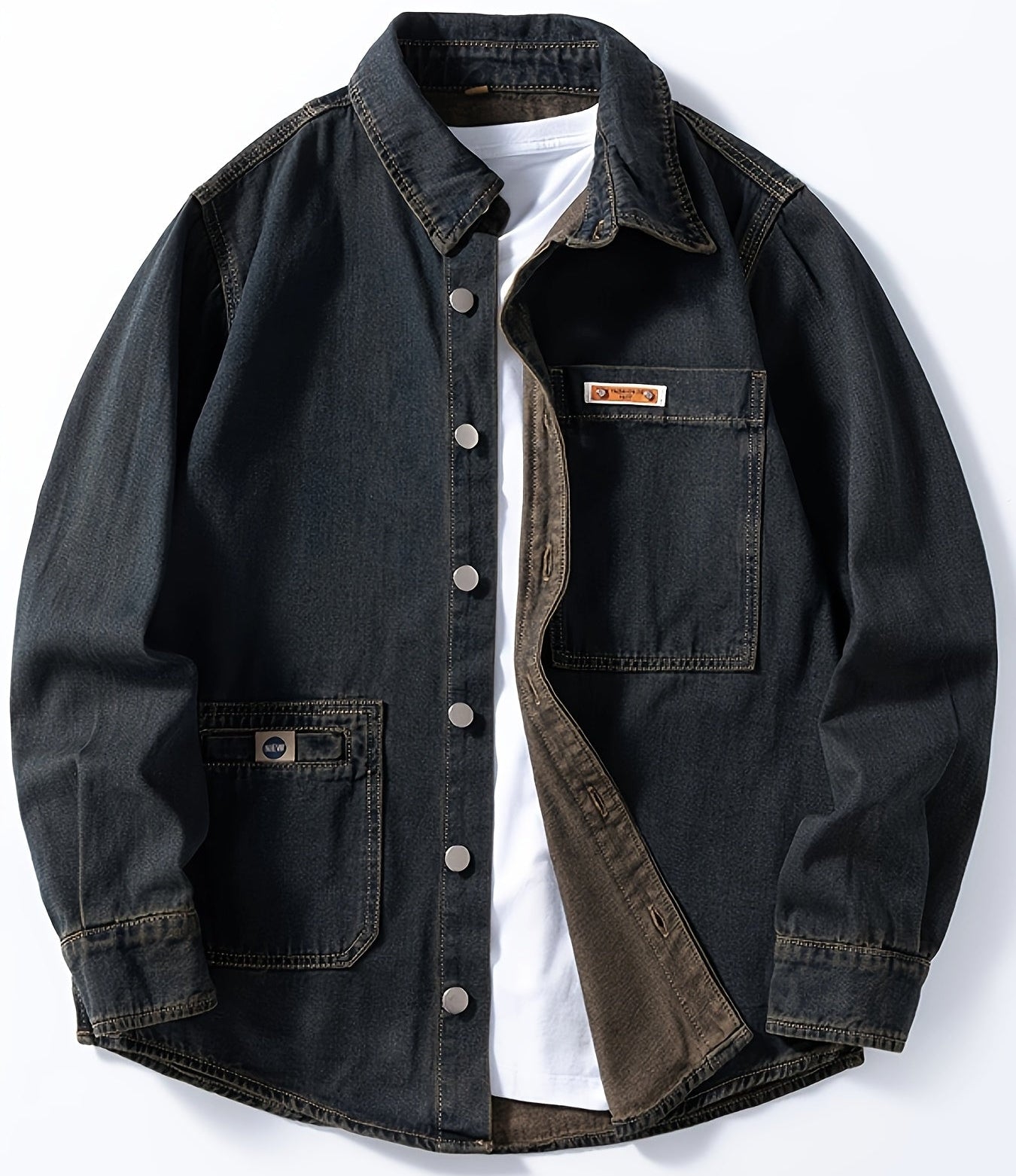 Herre Oversize Denim Skjortejakke – Afslappet Streetstyle til hverdag og fest