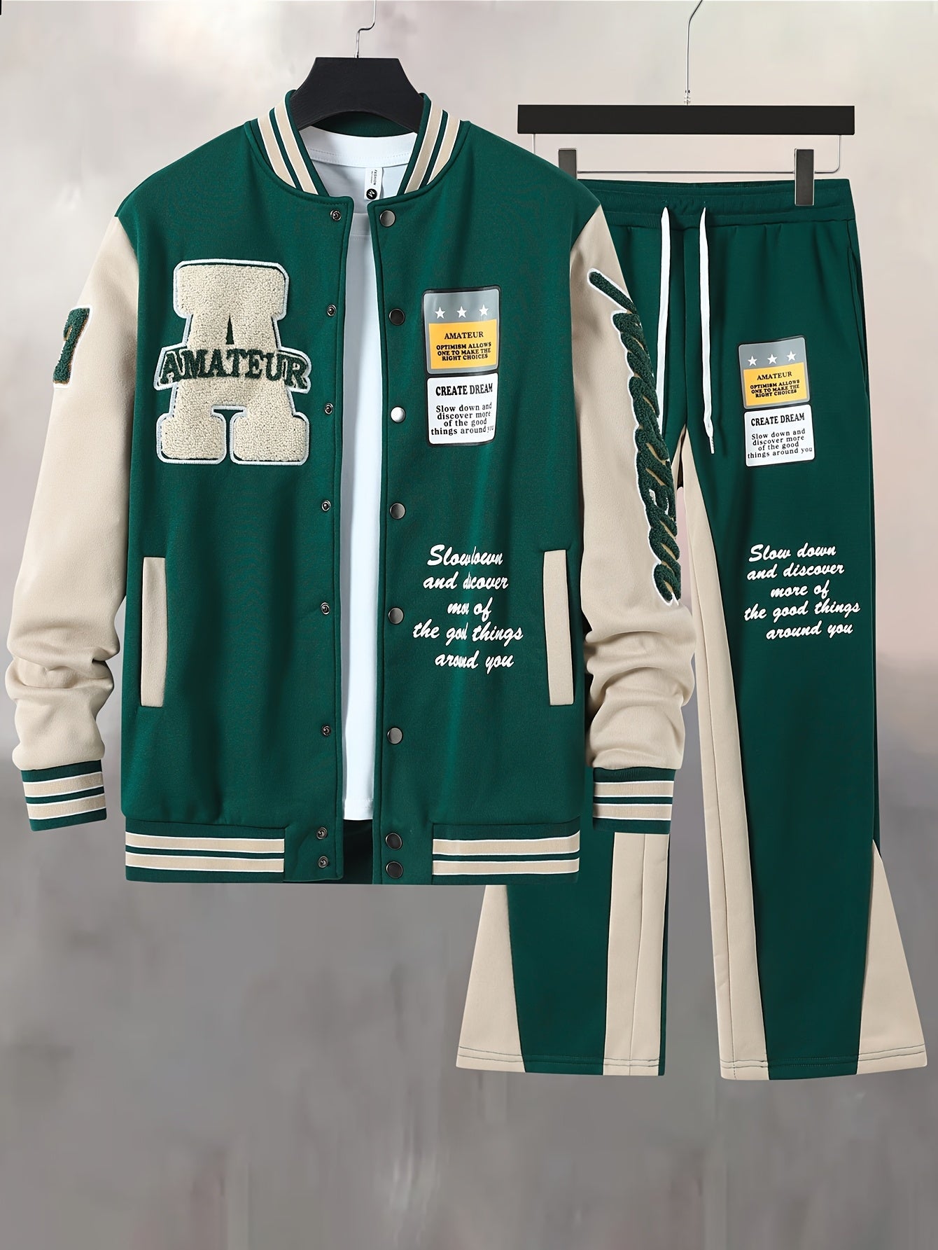 Męski zestaw dresowy Varsity – sportowy dres w stylu college'owym na co dzień