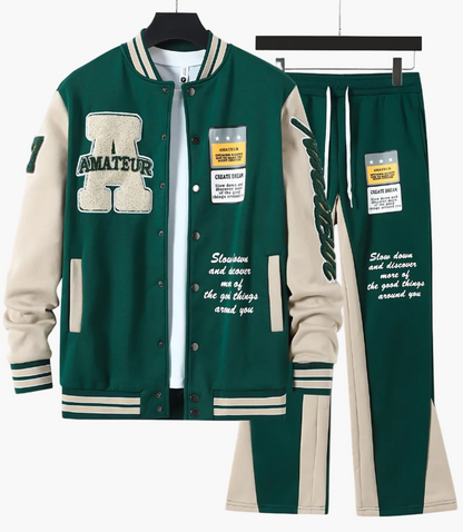 Męski zestaw dresowy Varsity – sportowy dres w stylu college'owym na co dzień