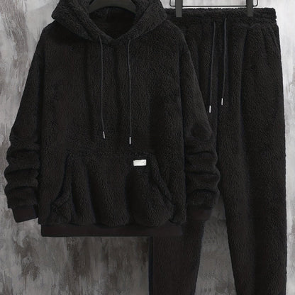 Unisex-sæt med blød hættetrøje og joggingbukser – blødt loungewear-outfit
