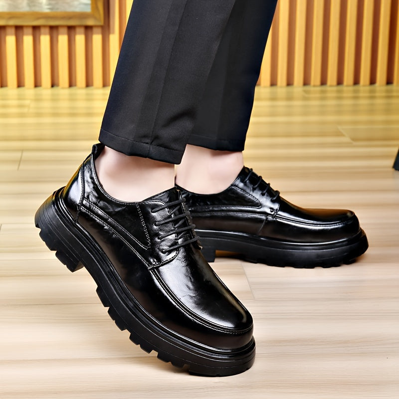 Męskie biznesowe buty sznurowane w stylu vintage na co dzień i do biura