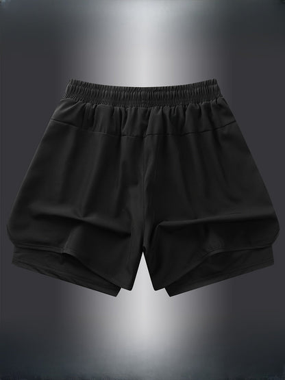 Pantaloncini da uomo 2-in-1 con pantaloncini interni – Perfetti per fitness, corsa e allenamento