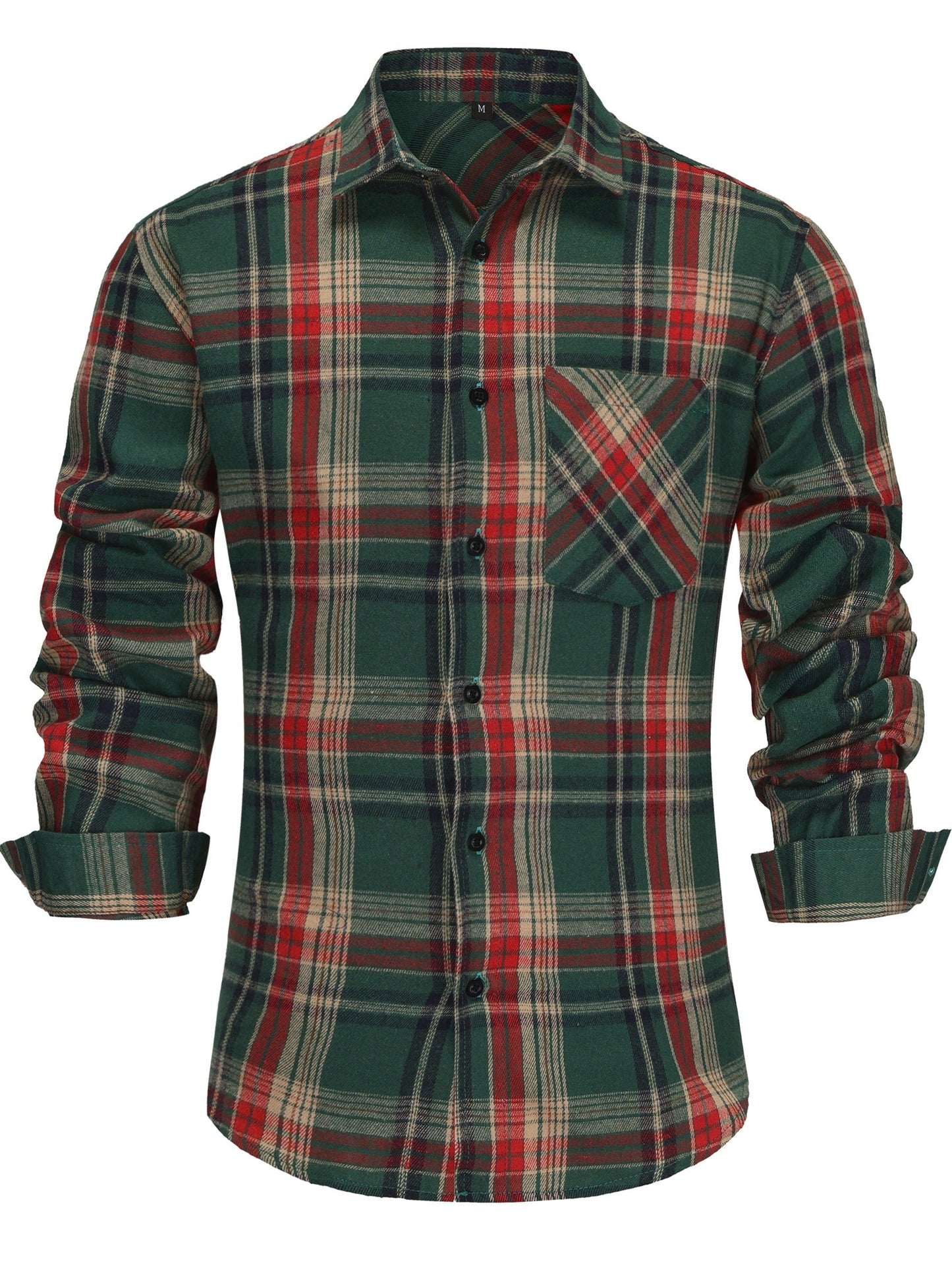 Chemise décontractée homme à carreaux manches longues pour la vie quotidienne et les activités de plein air