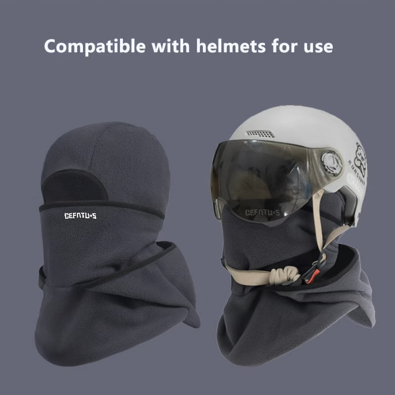 Fleece-winterbivakmuts, winddichte balaclava met capuchon en volledig gezichtsmasker
