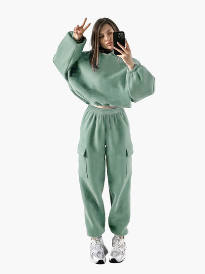 Damen Lounge Set – Elegantes Freizeit-Outfit mit weitem Schnitt, ideal für Alltag & Entspannung