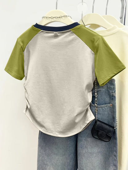 Damen Y2K T-Shirt mit Elefanten-Print – Lässiges Sommer-Shirt im Retro-Stil