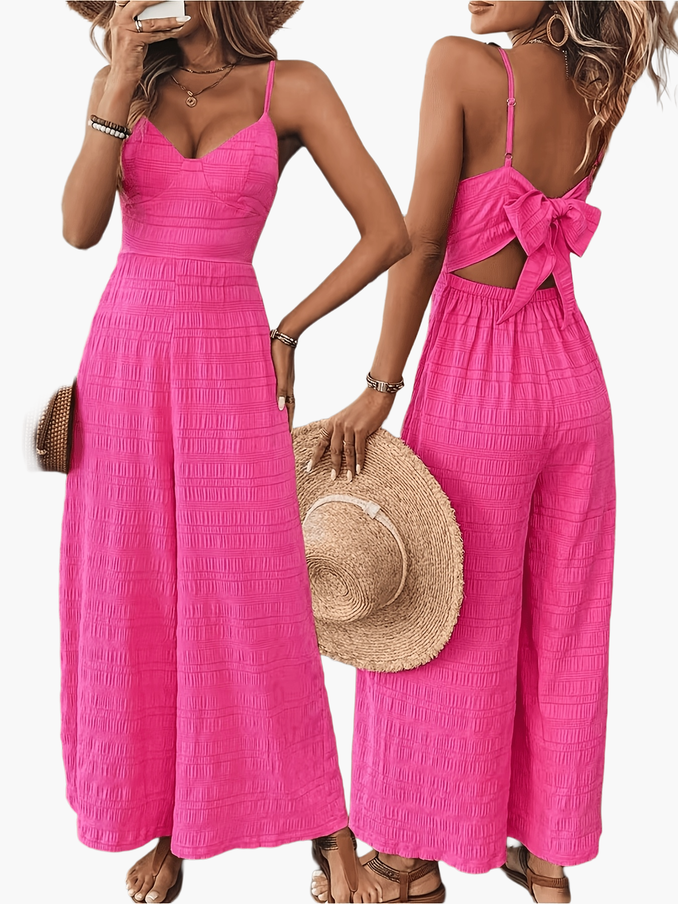 Mono elegante de mujer con tirantes finos para primavera y verano – Perfecto para tiempo libre y vacaciones
