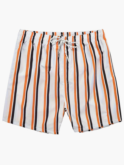 Shorts de bain homme à rayures – Coupe décontractée, style élégant pour les loisirs, parfait pour la plage et la piscine