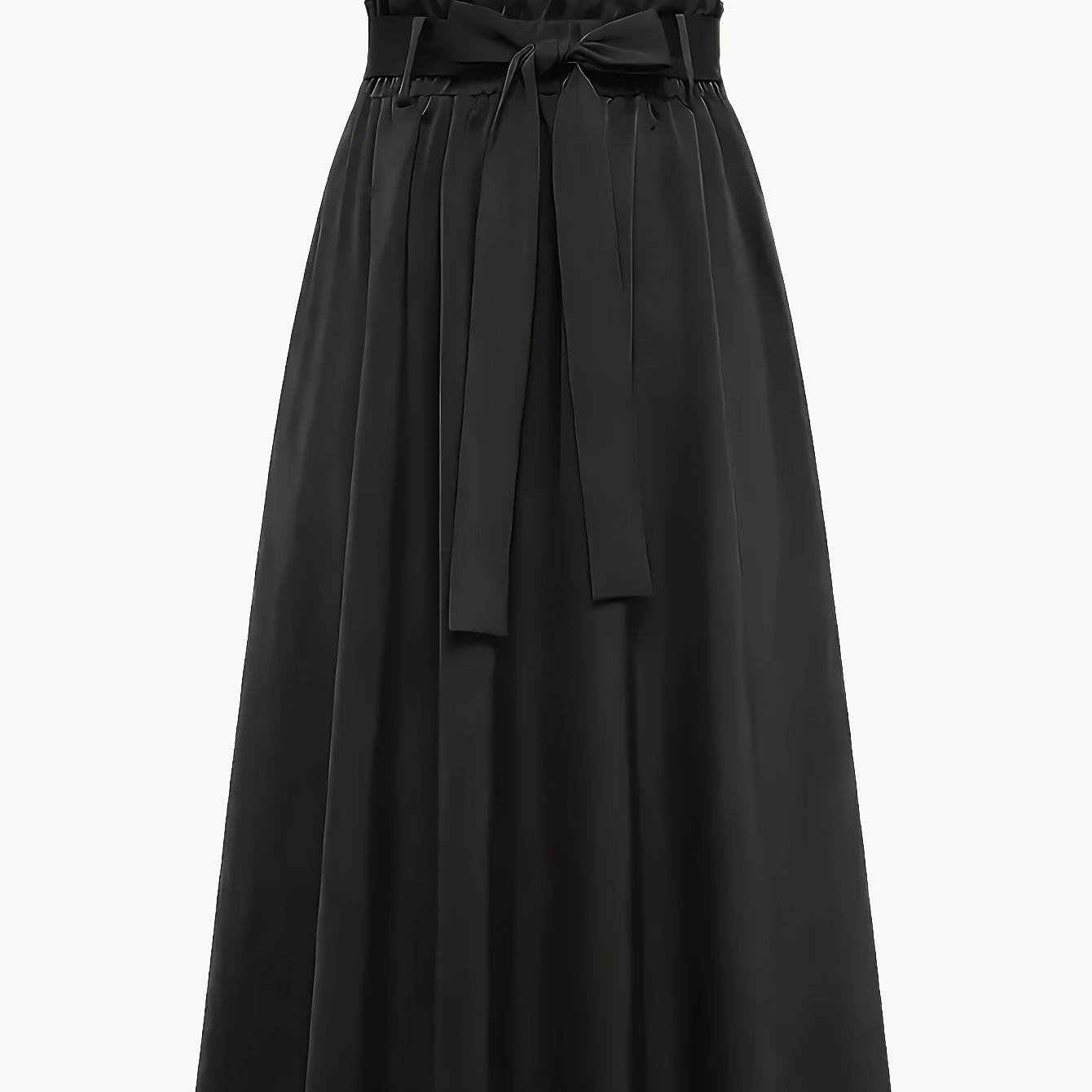 Damen Maxirock mit Paperbag-Bund und Schleife – Eleganter Freizeitrock für Frühling und Sommer