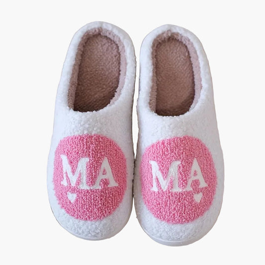 Dames pantoffels met MAMA-opdruk – knusse slippers voor thuis en cadeau-idee