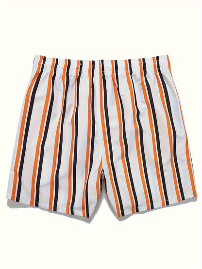 Shorts de bain homme à rayures – Coupe décontractée, style élégant pour les loisirs, parfait pour la plage et la piscine
