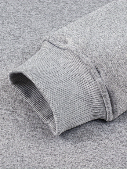 Herren Kapuzenjacke mit Reißverschluss und Teddyfutter Grau