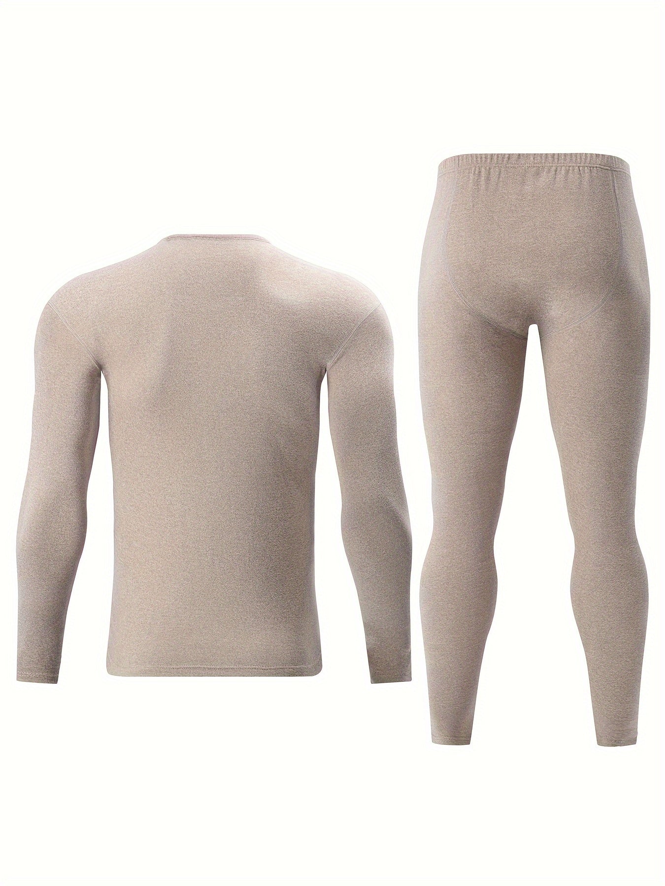 Thermo Unterwäsche Set Herren langärmliges Oberteil & lange Hose Schwarz