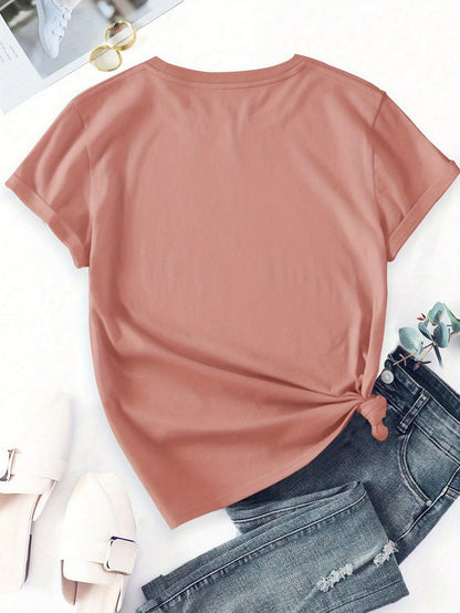 T-shirt donna con stampa di fiori selvatici – Maglietta casual moderna con illustrazione floreale, ideale per tutti i giorni e outfit rilassati