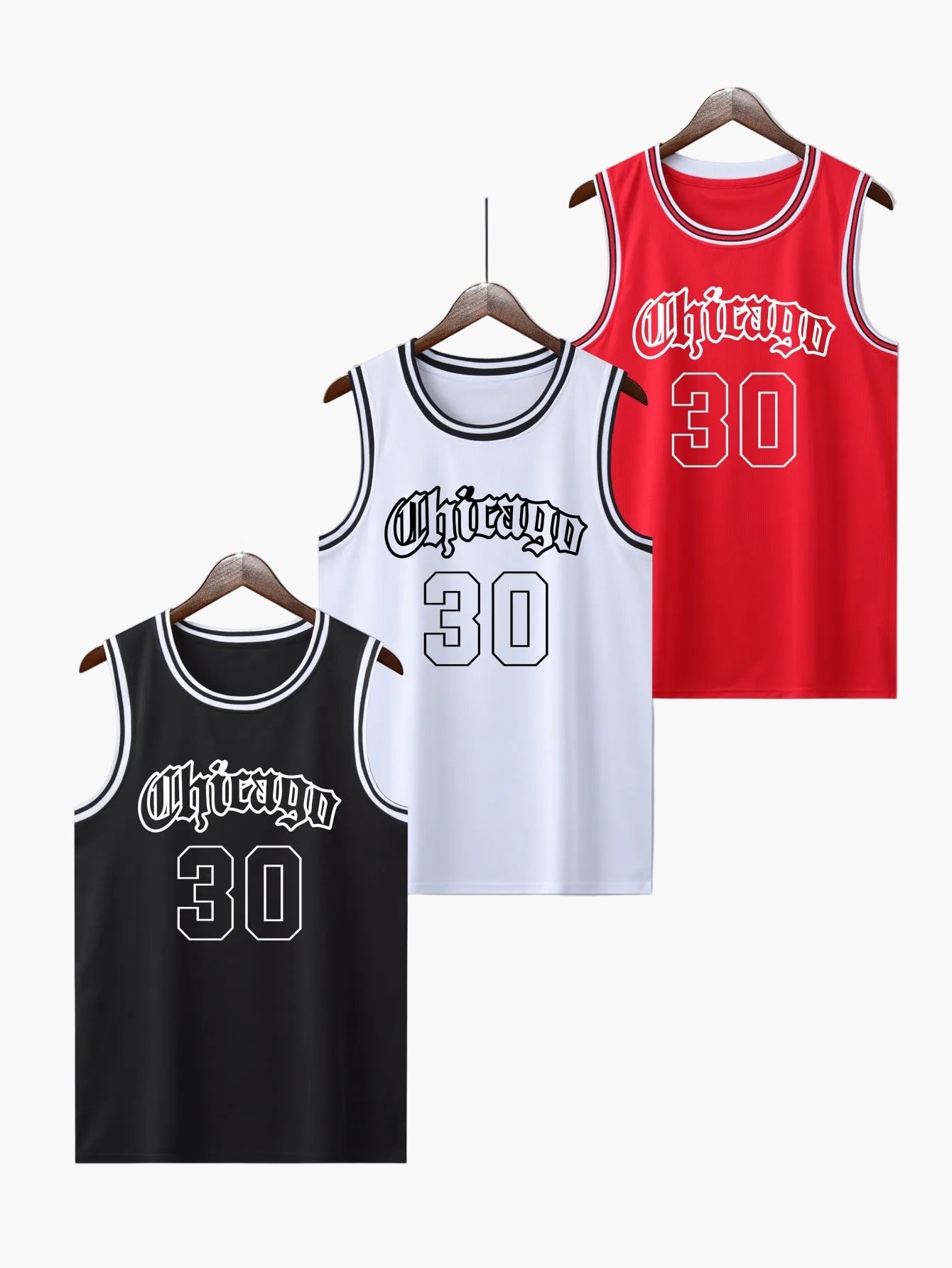 Heren Basketbalshirt Set Vintage Stijl – Sportief Tanktop voor Training & Vrije Tijd
