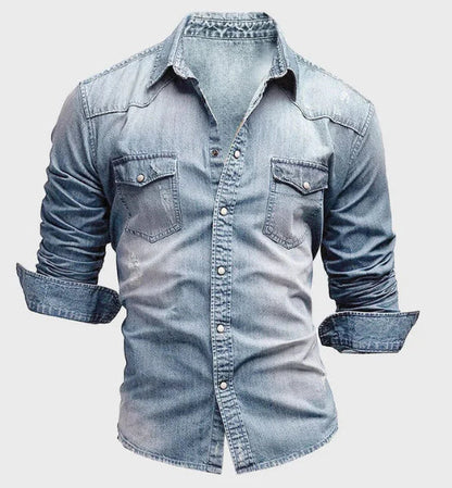 Francis – Camicia slim fit da uomo a maniche lunghe tinta unita