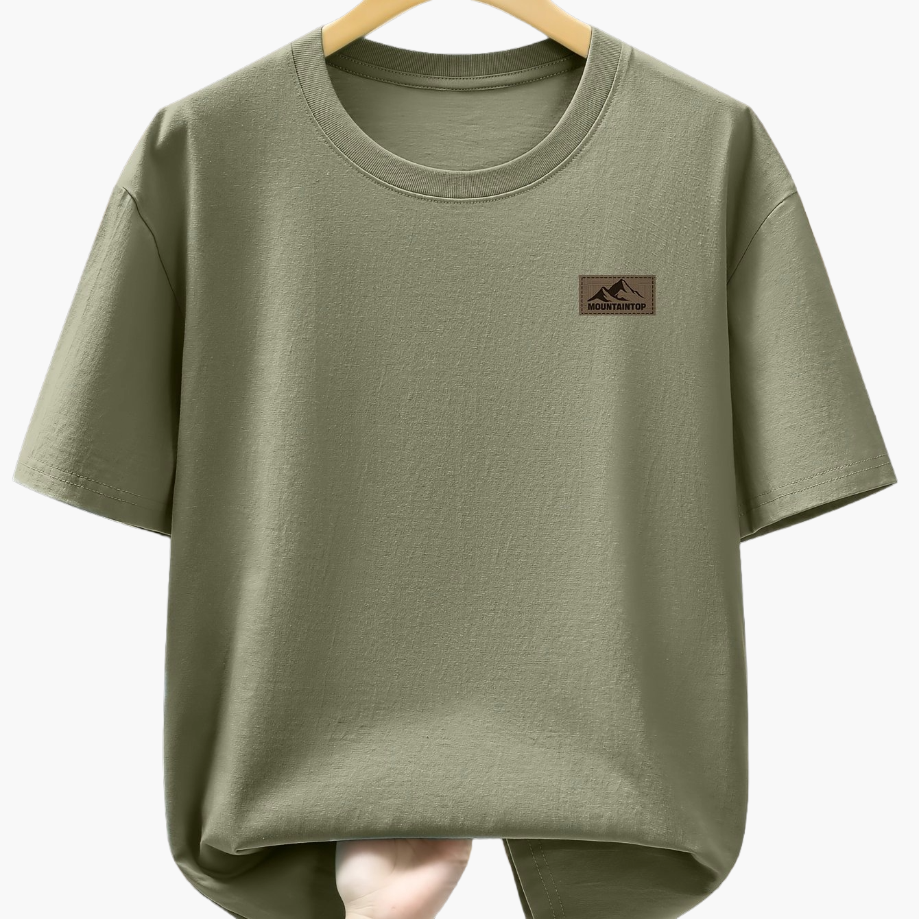 Herre T-skjorte med minimalistisk fjell-logo – fritid, urban stil, perfekt for hverdag og helg