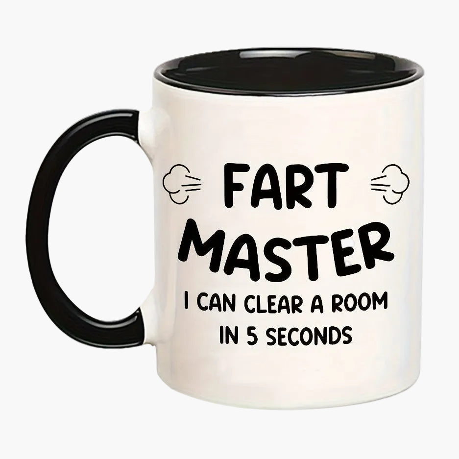 Lustige Herren Kaffeetasse – Fart Master Spruch – Geschenk für Männer mit Humor